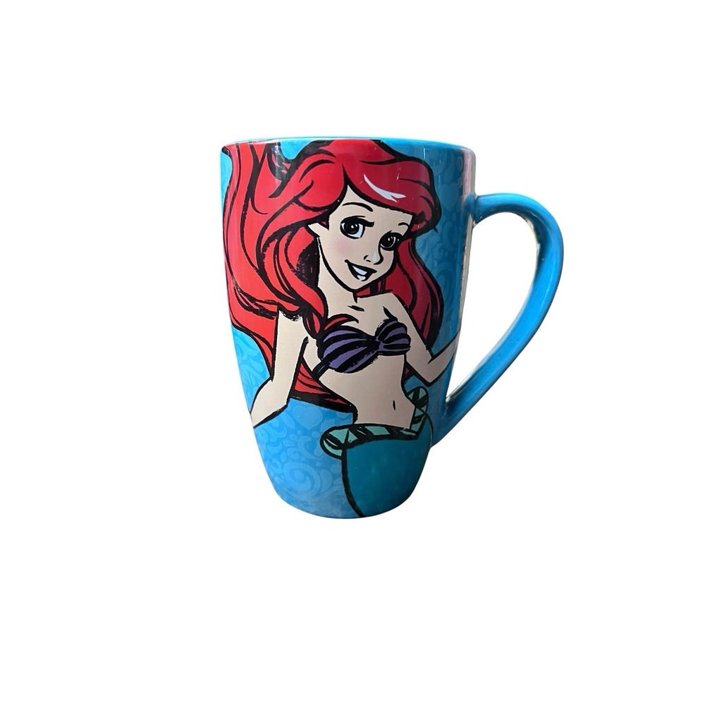 Disney Parks Little Mermaid Ariel "Once I Wake Up" Blue Coffee Mug Cup 5" 1988